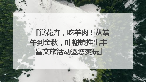赏花卉，吃羊肉！从端午到金秋，叶榭镇推出丰富文旅活动邀您爽玩