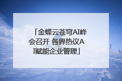金蝶云苍穹AI峰会召开 各界热议AI赋能企业管理