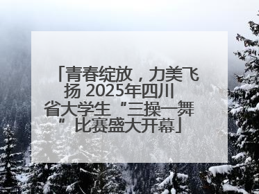青春绽放，力美飞扬 2025年四川省大学生“三操一舞”比赛盛大开幕