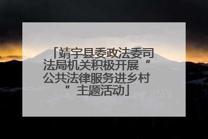 靖宇县委政法委司法局机关积极开展“公共法律服务进乡村”主题活动