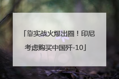 靠实战火爆出圈！印尼考虑购买中国歼-10