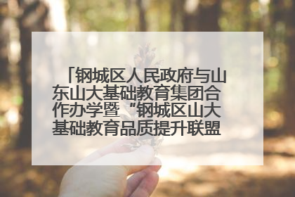 钢城区人民政府与山东山大基础教育集团合作办学暨“钢城区山大基础教育品质提升联盟”签约揭牌活动举行