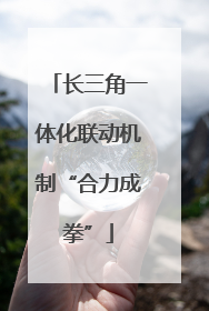 长三角一体化联动机制“合力成拳”
