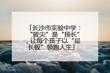 长沙市实验中学：“拔尖”是“扬长”，让每个孩子以“最长板”领跑人生