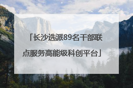 长沙选派89名干部联点服务高能级科创平台