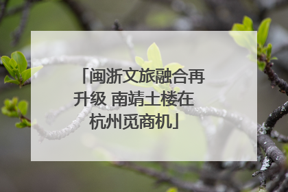 闽浙文旅融合再升级 南靖土楼在杭州觅商机