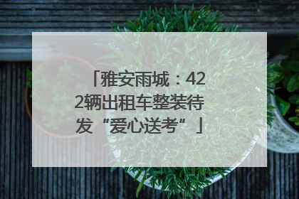 雅安雨城：422辆出租车整装待发“爱心送考”