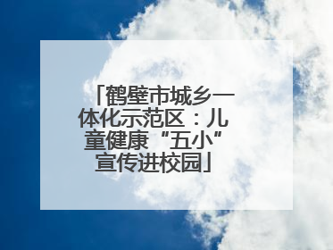 鹤壁市城乡一体化示范区：儿童健康“五小”宣传进校园