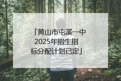 黄山市屯溪一中2025年招生指标分配计划已定