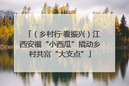 （乡村行·看振兴）江西安福“小西瓜”撬动乡村共富“大支点”