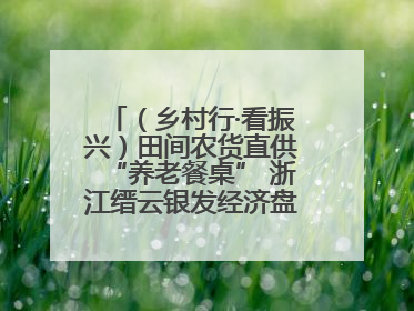 （乡村行·看振兴）田间农货直供“养老餐桌” 浙江缙云银发经济盘活山区资源