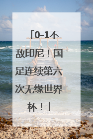 0-1不敌印尼！国足连续第六次无缘世界杯！