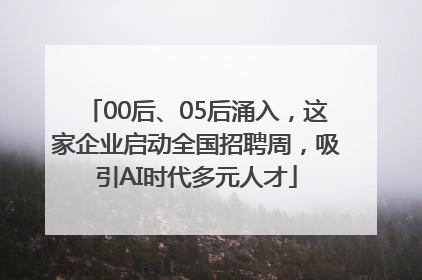 00后、05后涌入，这家企业启动全国招聘周，吸引AI时代多元人才