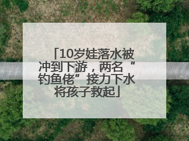 10岁娃落水被冲到下游，两名“钓鱼佬”接力下水将孩子救起