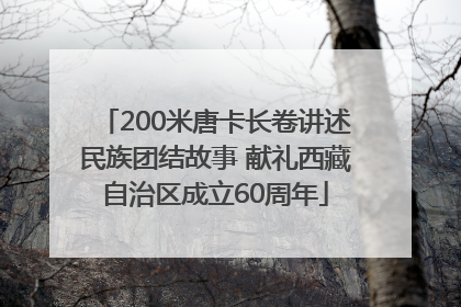 200米唐卡长卷讲述民族团结故事 献礼西藏自治区成立60周年