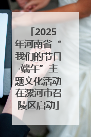 2025年河南省“我们的节日·端午”主题文化活动在漯河市召陵区启动
