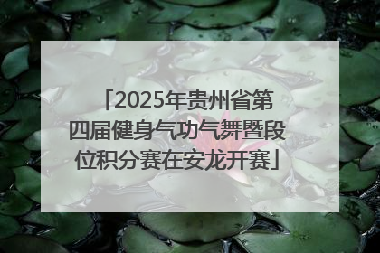 2025年贵州省第四届健身气功气舞暨段位积分赛在安龙开赛